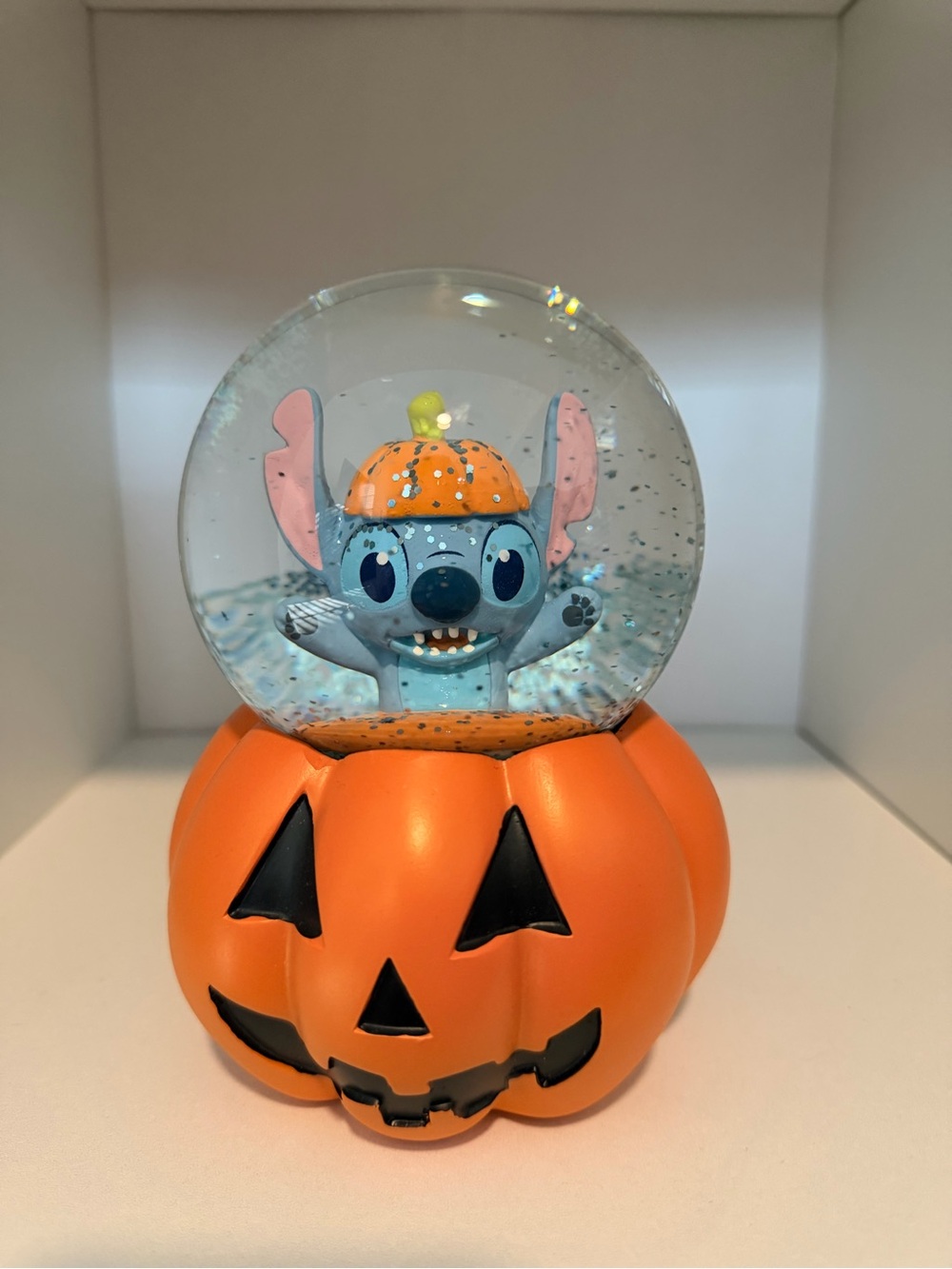 Disney Lilo & Stitch Pumpkin Snow Globe